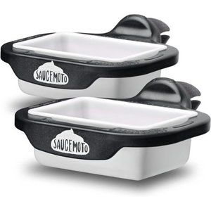 Dip Clip | An in-car sauce holder for ketchup and dipping sauces (2 Pack, Black)
